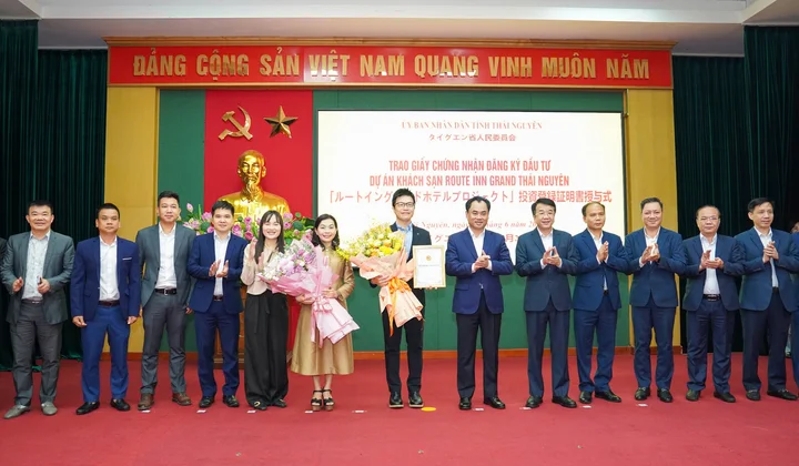 Dự án 375 tỷ đồng của Rooute Inn được cấp phép tại Thái Nguyên