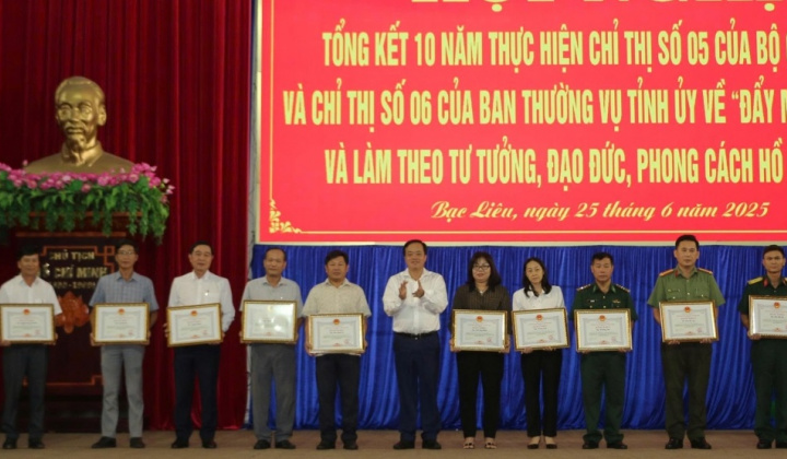 Bạc Liêu: Tổng kết 10 năm triển khai học tập và làm theo Bác