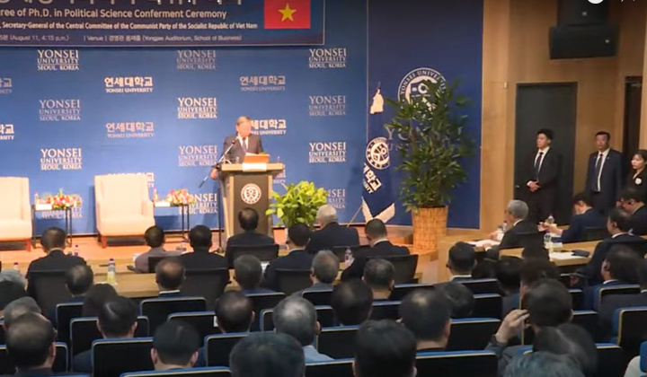 Tổng Bí thư Tô Lâm phát biểu chính sách tại Đại học Yonsei