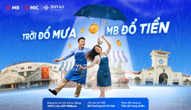MB ra mắt gói bảo hiểm thời tiết theo chỉ số lượng mưa