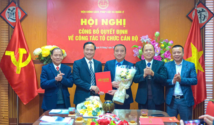 Viện Chính sách, Pháp luật và Quản lý tổ chức Hội nghị công bố quyết định về công tác tổ chức cán bộ