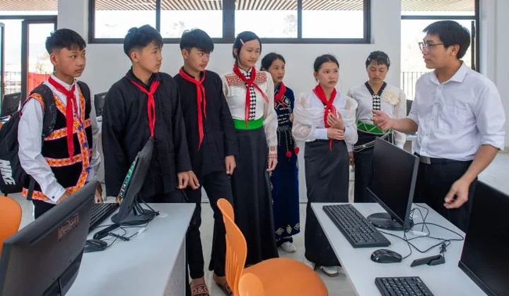 Cận cảnh phòng học “5 sao” tại trường liên cấp chuẩn quốc tế đầu tiên vùng biên giới Điện Biên