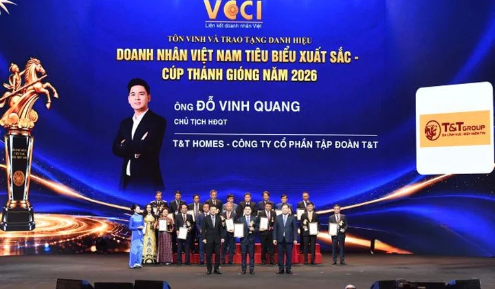 Phó Chủ tịch T&T Group Đỗ Vinh Quang được vinh danh Doanh nhân Việt Nam tiêu biểu - Cúp Thánh Gióng 2026