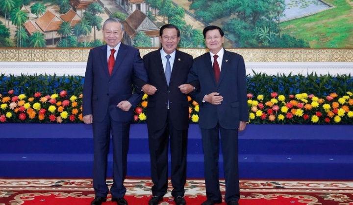 Tổng Bí thư Tô Lâm đồng chủ trì Cuộc gặp giữa Người đứng đầu ba Đảng Việt Nam - Campuchia - Lào