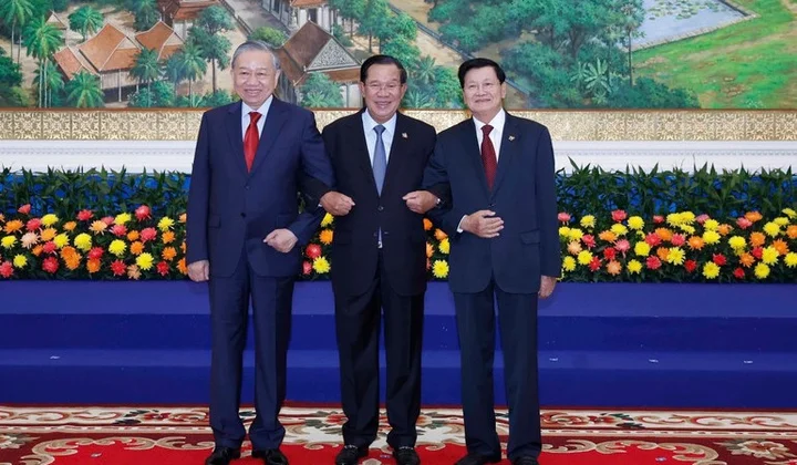 Tổng Bí thư Tô Lâm đồng chủ trì Cuộc gặp giữa Người đứng đầu ba Đảng Việt Nam - Campuchia - Lào