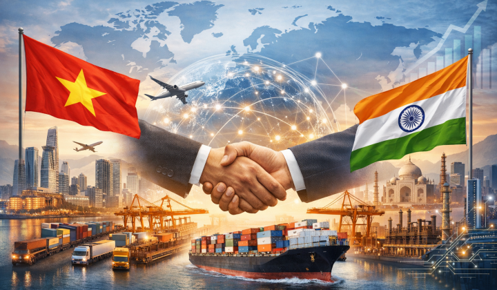 Thúc đẩy động lực mới cho hợp tác kinh tế Việt Nam – Ấn Độ trong bối cảnh tái cấu trúc chuỗi giá trị toàn cầu