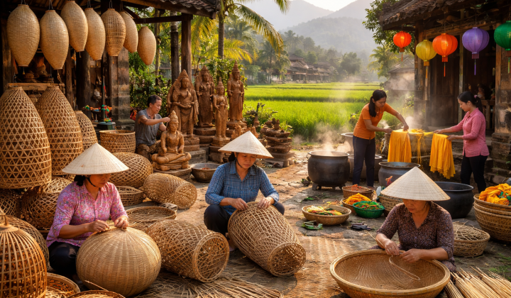 Phát triển bền vững nghề truyền thống trong xây dựng kinh tế nông thôn gắn với bảo tồn bản sắc văn hóa