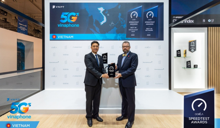 VinaPhone được vinh danh là Mạng 5G tốt nhất Đông Nam Á tại MWC 2026