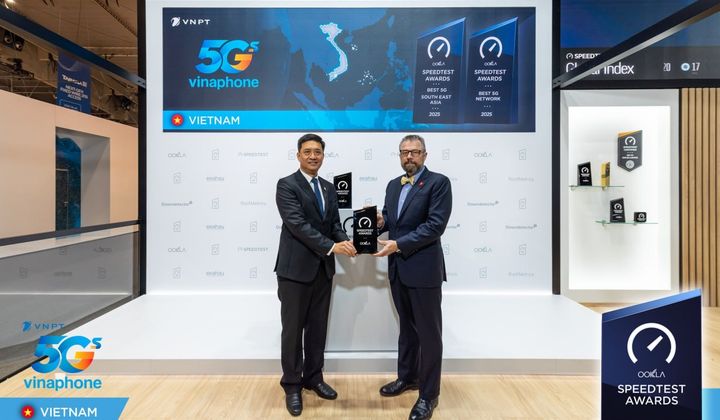 VinaPhone được vinh danh là Mạng 5G tốt nhất Đông Nam Á tại MWC 2026