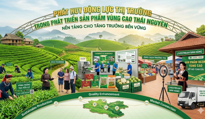 Phát huy động lực thị trường trong phát triển sản phẩm vùng cao Thái Nguyên: Nền tảng cho tăng trưởng bền vững