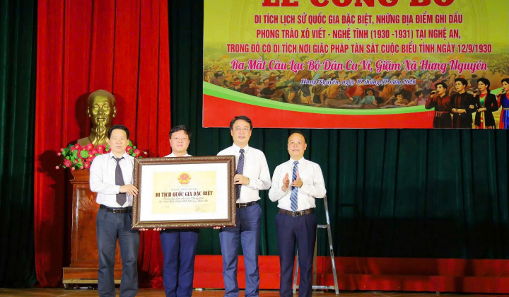 Hưng Nguyên gìn giữ ký ức Xô viết Nghệ Tĩnh và lan tỏa giá trị dân ca Ví, Giặm