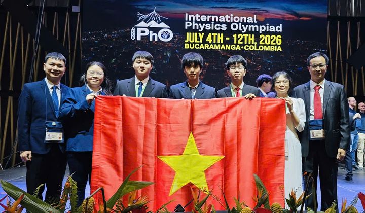 Đội tuyển Việt Nam lập thành tích lịch sử tại Olympic Vật lí quốc tế 2026
