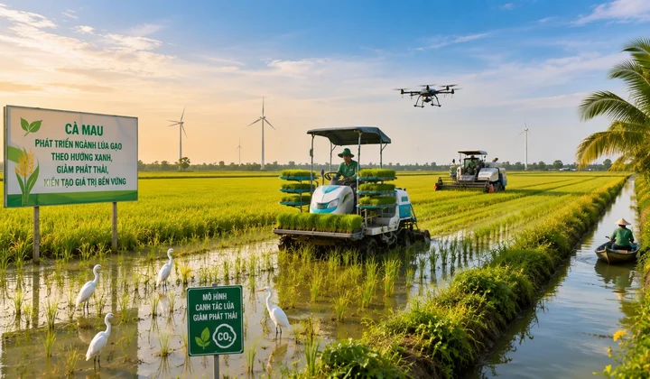 Cà Mau và hành trình chuyển đổi ngành lúa gạo theo hướng xanh: Từ mô hình giảm phát thải đến kiến tạo giá trị bền vững