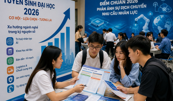 Tuyển sinh đại học 2026: Khi điểm chuẩn phản ánh sự dịch chuyển nhu cầu nhân lực