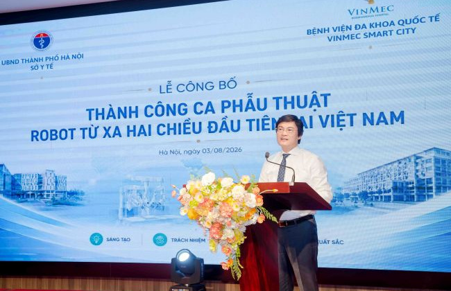 Lần đầu tiên tại Việt Nam – Vinmec phẫu thuật xuyên việt hai chiều bằng Robot cách xa 1.700km