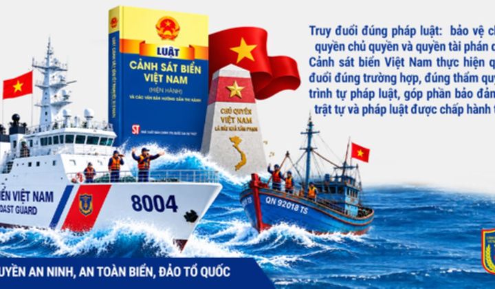 Cảnh sát biển Việt Nam thực hiện quyền truy đuổi tàu thuyền trên biển trong trường hợp nào?