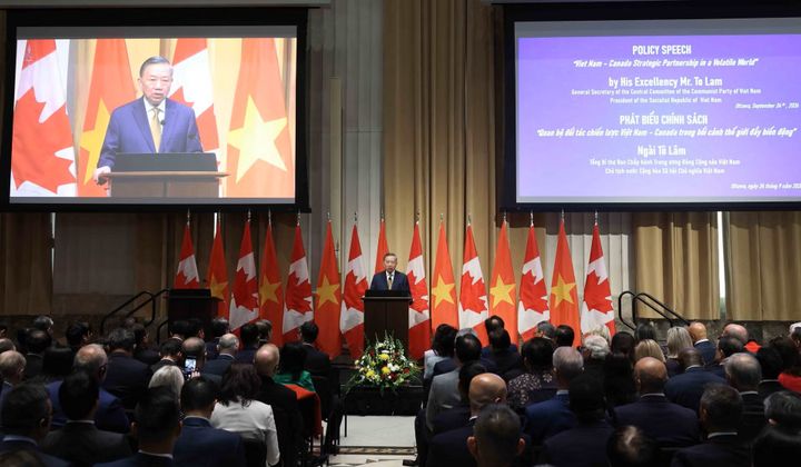 Tổng Bí thư, Chủ tịch nước Tô Lâm phát biểu chính sách tại Nghị viện Canada