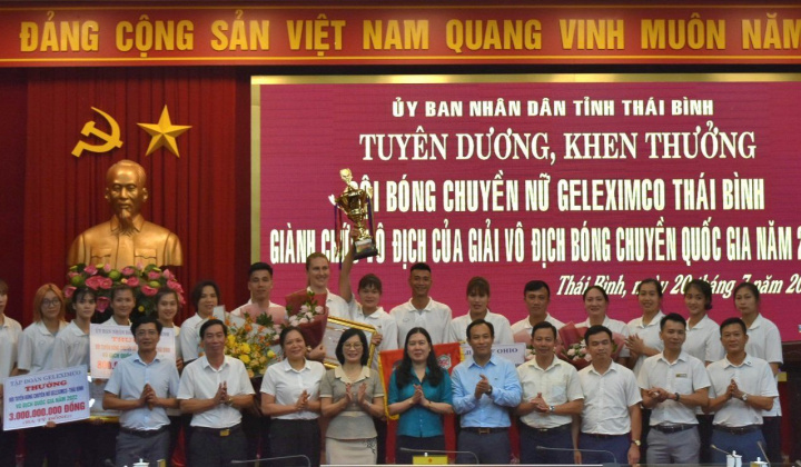 Vô địch Giải bóng chuyền quốc gia, Geleximco Thái Bình được thưởng gần 4 tỷ đồng
