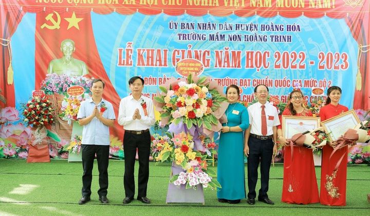 Trường Mầm non Hoằng Trinh: Xứng đáng trường đạt chuẩn quốc gia mức độ 2
