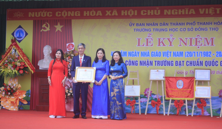 TP Thanh Hoá có trường THCS đạt chuẩn quốc gia mức độ 2 đầu tiên