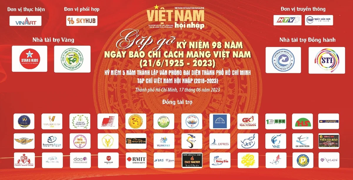 Backdrop Nhà Tài Trợ Lễ Kỷ niệm do SkyHub thực hiện