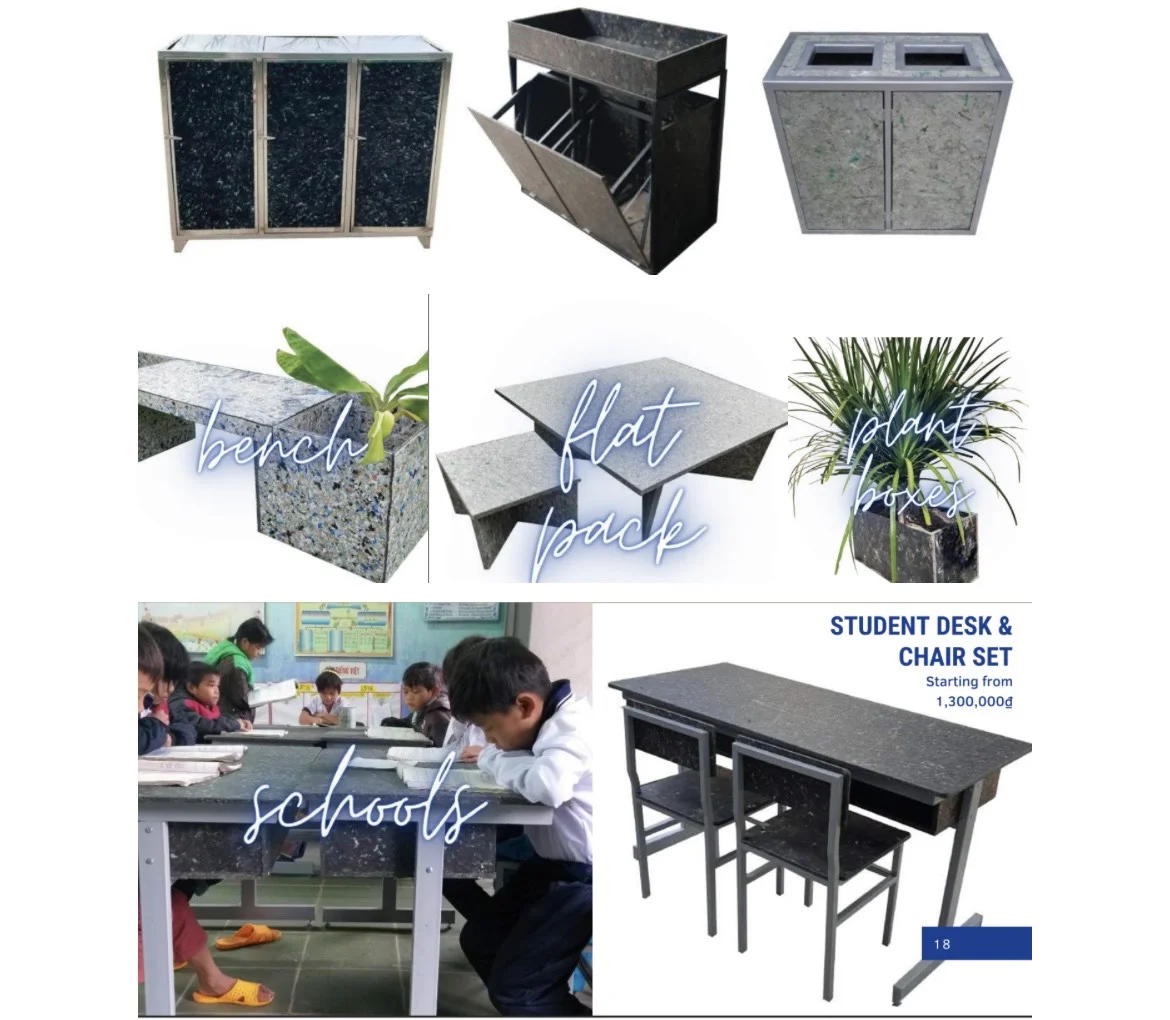 Các sản phẩm tái tạo từ rác nhựa của ReForm Plastic