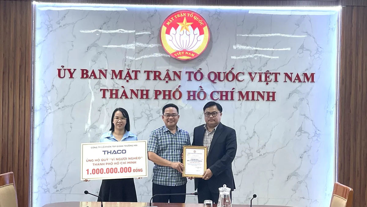 Công ty Cổ phần tập đoàn Trường Hải ủng hộ 1 tỷ đồng chăm lo tết