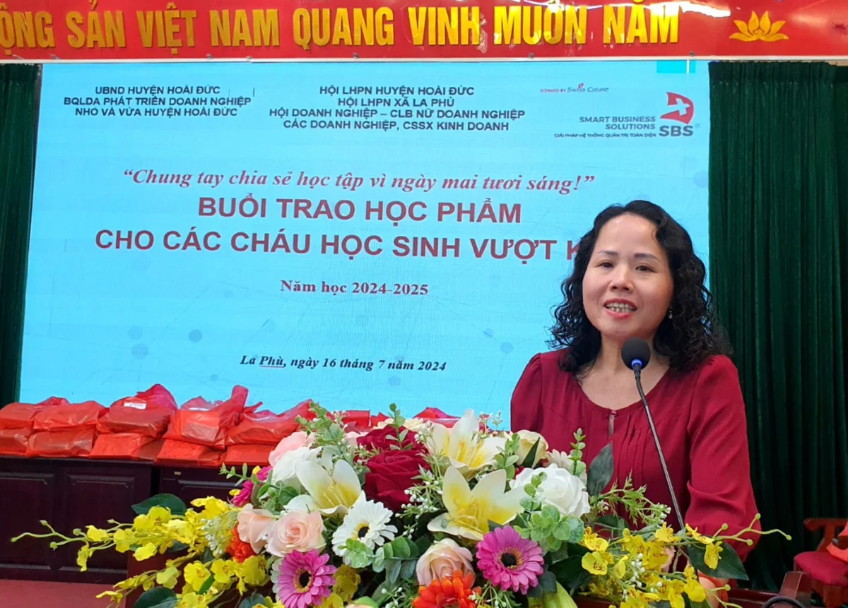 Đồng chí Nguyễn Xuân Dung, Giám đốc công ty SBS phát biểu tại chương trình.