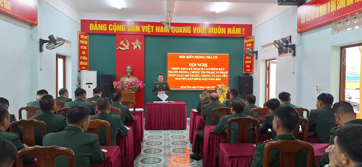 Công tác Hội nghị Đồn BĐBP Trà Cổ đã triển khai nghiêm túc các nghị quyết, chỉ thị và quy định của cấp trên. 