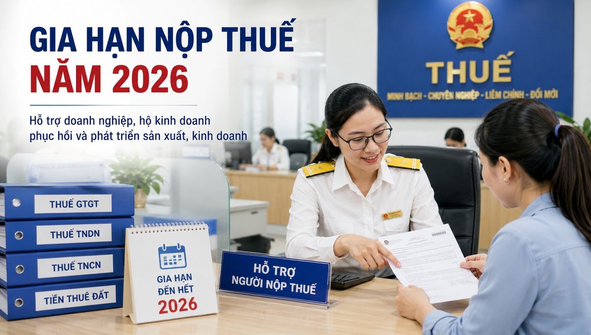 Gia hạn thuế và tiền thuê đất năm 2026: 