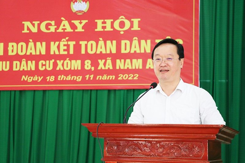 Chủ tịch UBND tỉnh Nghệ An dự ngày hội Đại đoàn kết tại huyện Nam Đàn