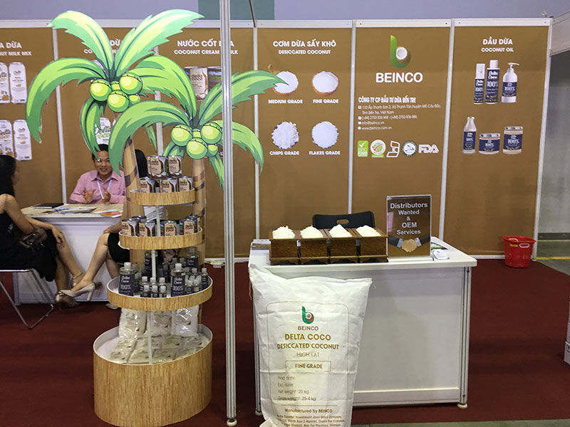 Các sản phẩm từ dừa Bến Tre của Beinco tại triển lãm Vietnam PFA 2019