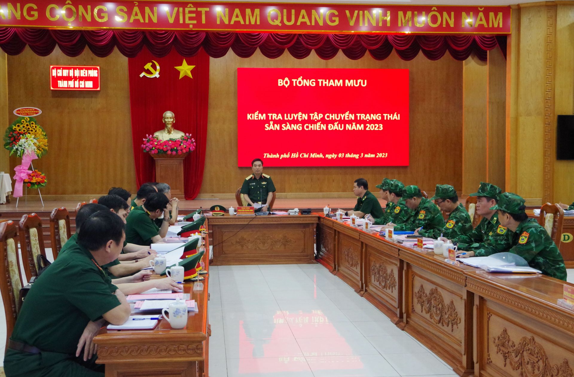 Kiểm tra công tác luyện tập chuyển trạng thái sẵn sàng chiến đấu năm 2023