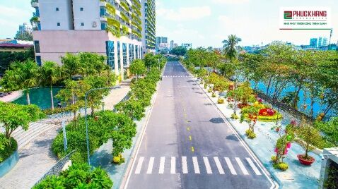 Công viên bền vững chạy dọc 300m bờ sông tối ưu không gian giải trí, thư giãn cho cư dân tại dự án