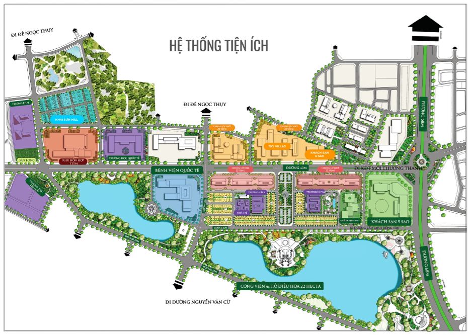 Căn hộ Khai Sơn City được thừa hưởng hệ tiện ích đồng bộ của cả khu đô thị