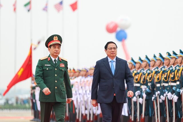 Thủ tướng Phạm Minh Chính: Chính sách quốc phòng của Việt Nam là vì hòa bình, tự vệ, vì nhân dân - Ảnh 1. Thủ tướng Phạm Minh Chính: Chính sách quốc phòng của Việt Nam là vì hòa bình, tự vệ, vì nhân dân - Ảnh 1.