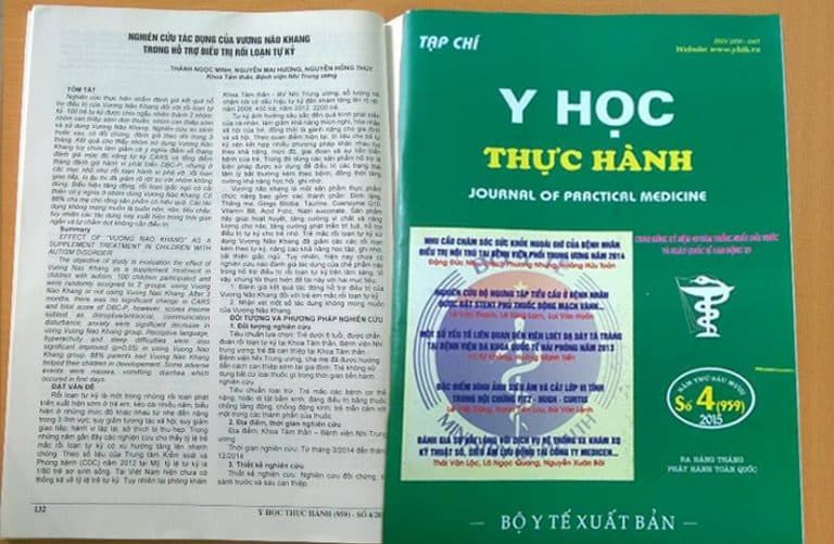 Tạp chí Y học thực hành do Bộ Y tế xuất bản năm 2015 công bố kết quả nghiên cứu cao đinh lăng