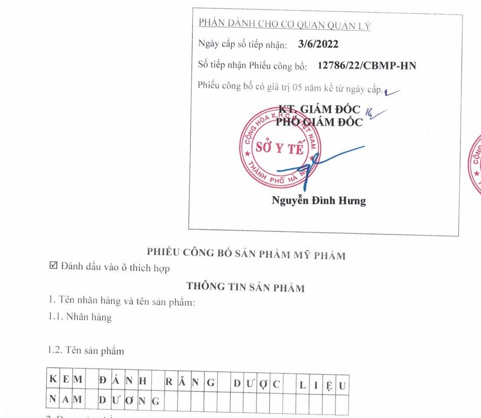 Kem đánh răng dược liệu Nam Dương – Thương hiệu từ thiên nhiên Việt