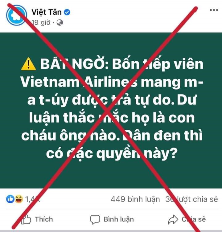 Tổ chức khủng bố “Việt Tân” xuyên tạc sự thật về vụ việc 4 tiếp viên hàng không