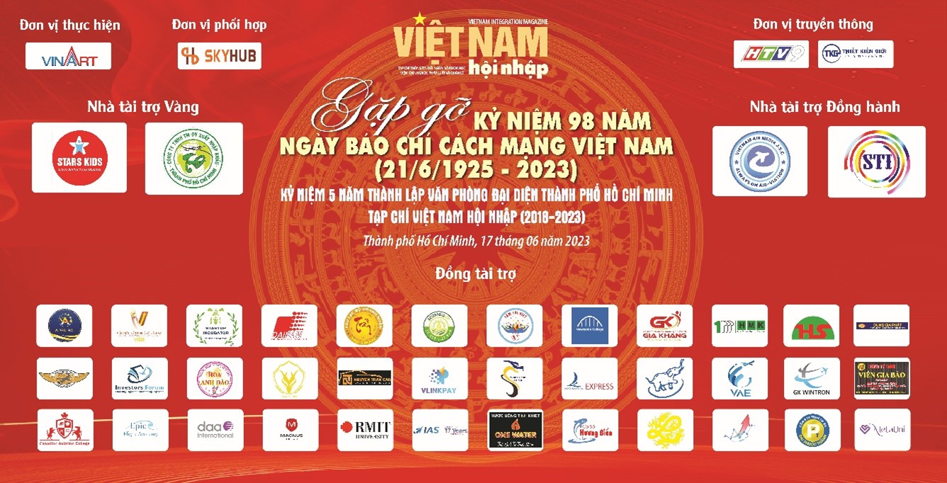 Backdrop Nhà Tài Trợ Lễ Kỷ niệm do SkyHub thực hiện