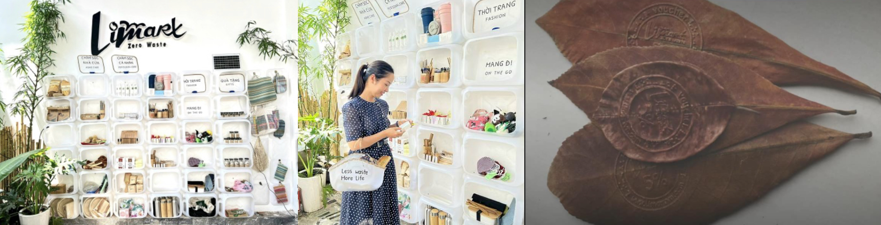 Kệ, giỏ mua hàng bằng can nhựa, voucher lá tại Limart