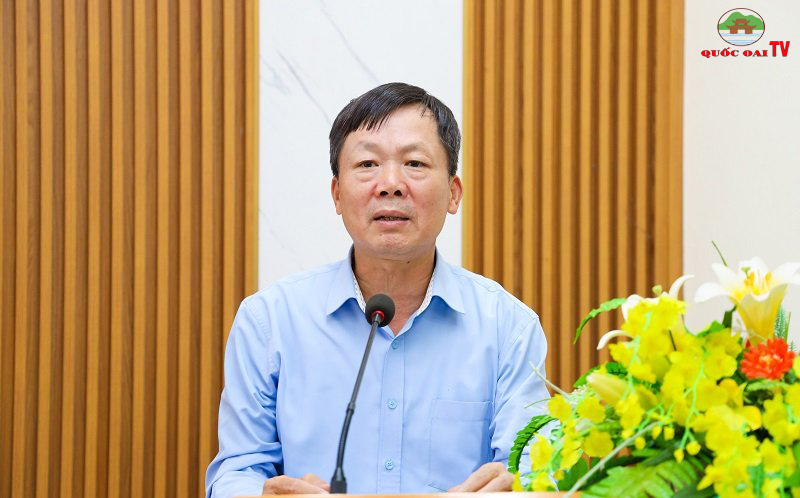 Đồng chí Đàm Công Lợi, Phó Bí thư Thường trực Huyện ủy, Chủ tịch HĐND huyện phát biểu chỉ đạo.
