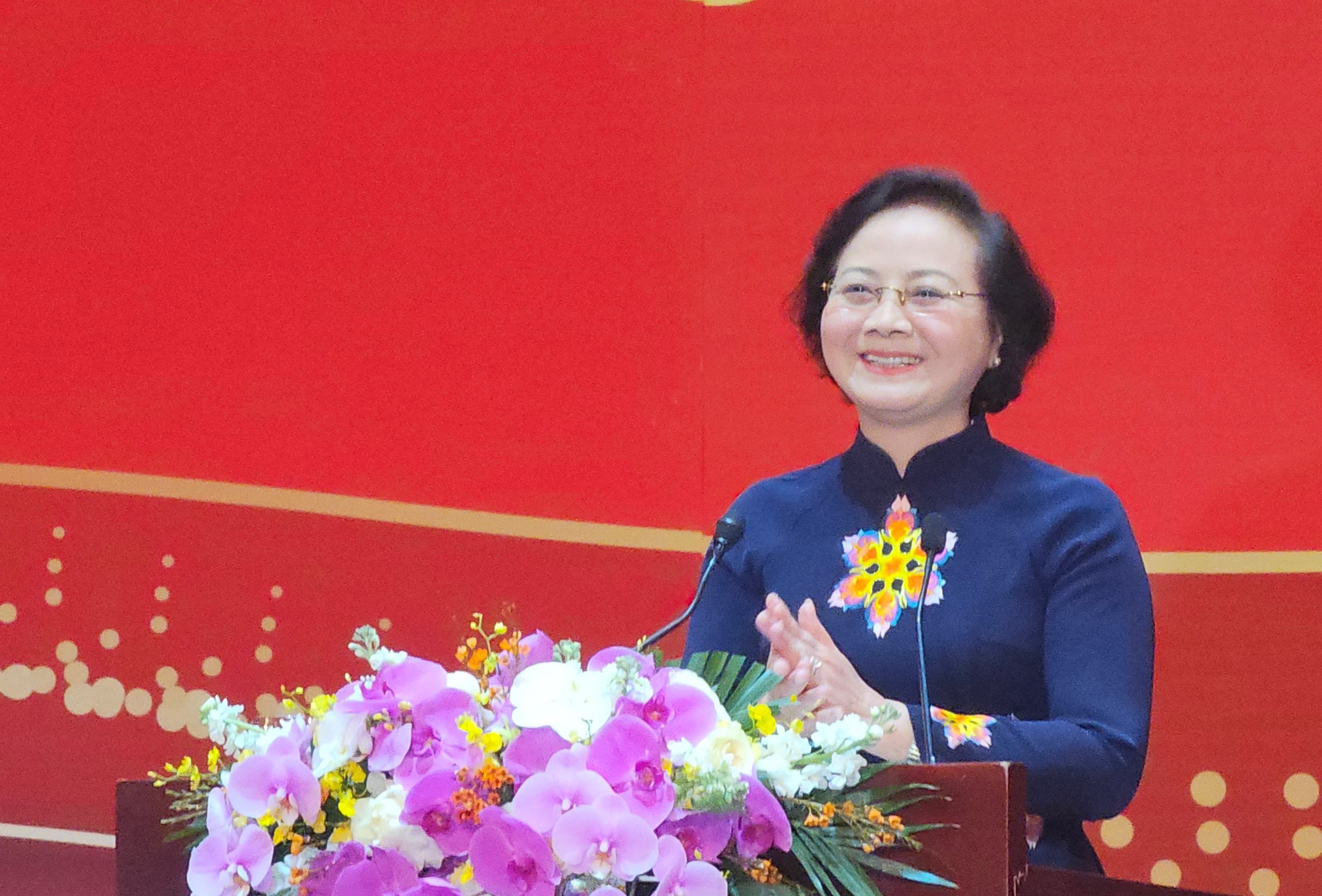 Bộ trưởng Nội vụ Phạm Thị Thanh Trà phát biểu tại Lễ khai giảng.