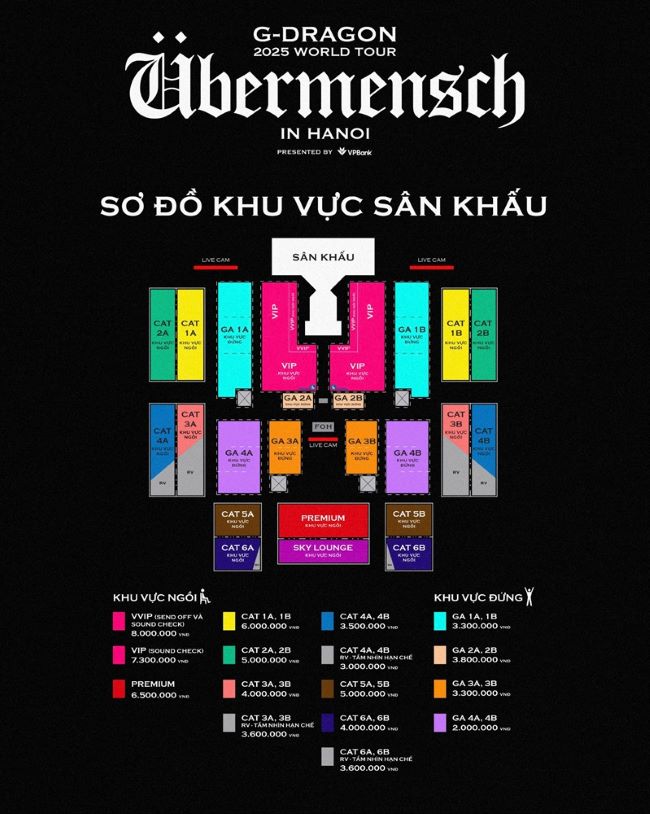 G-DRAGON 2025 WORLD TOUR [Übermensch] mở bán vé Day 2 tại 8Wonder Ocean City