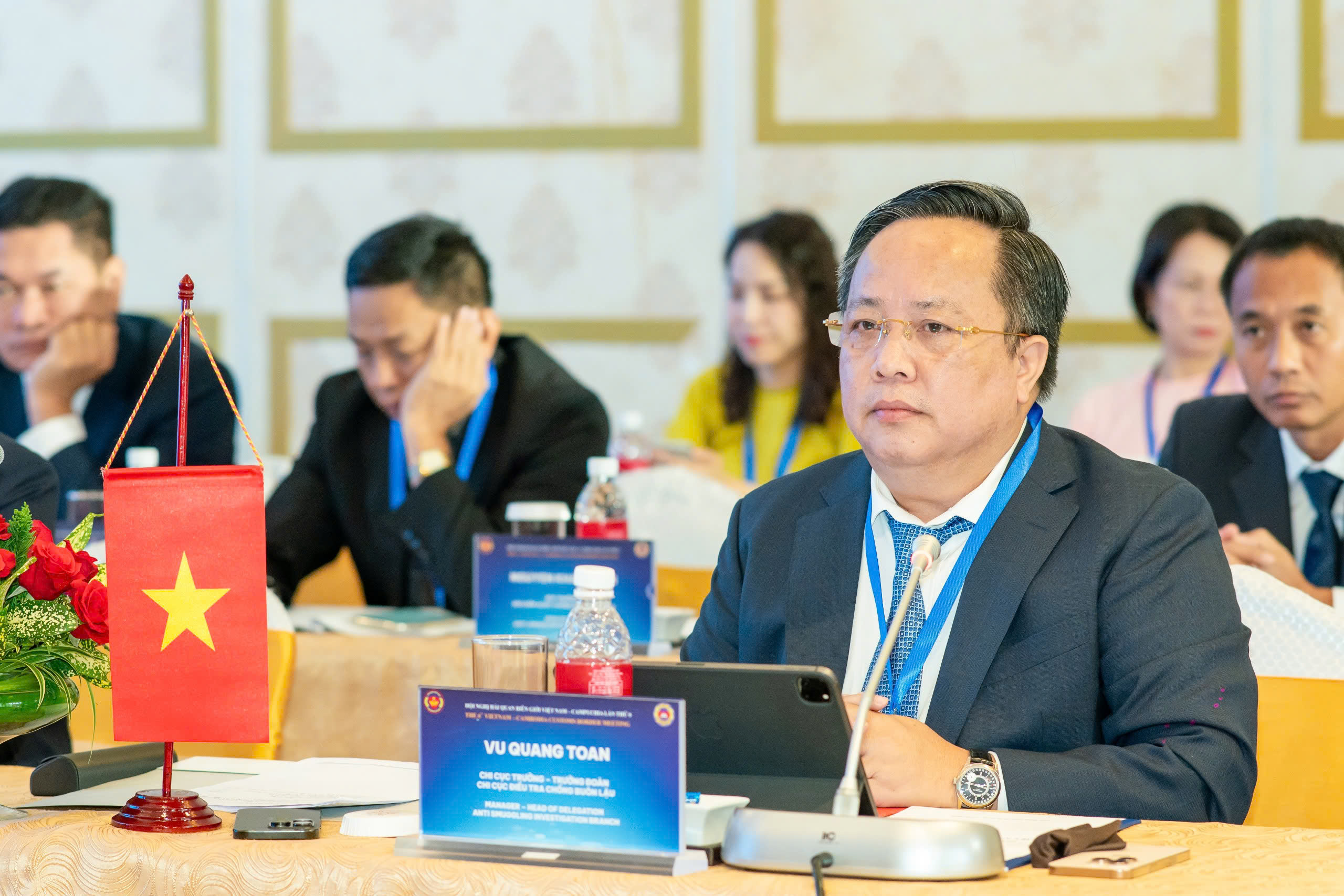 Phát biểu khai mạc Hội nghị, ông Vũ Quang Toàn – Chi cục trưởng Chi cục Điều tra chống buôn lậu, Trưởng đoàn Hải quan Việt Nam